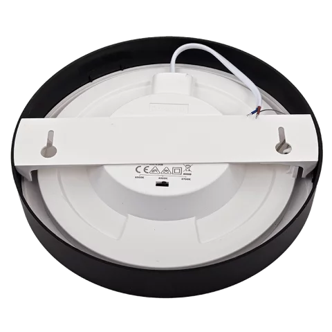 LED Panel Mennyezeti Falon Kívüli 18W Állítható színhőmérséklet Kerek Fekete Commel 337-728