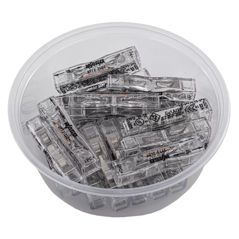 WAGO CSOMAG PUSH WIRE 2 vezetékes egyenes összekötő (tömör 0,75–4 mm²-es) 32A átlátszó 2773-2401-20