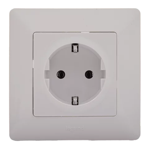 Legrand Valena Life Dugalj 2P+F konnektor rugós bekötés fehér 753121