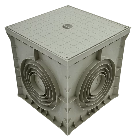 Földbe ásható kötődoboz 400x400x400mm Kábelakna doboz IP20 Elmark CP-40 8042