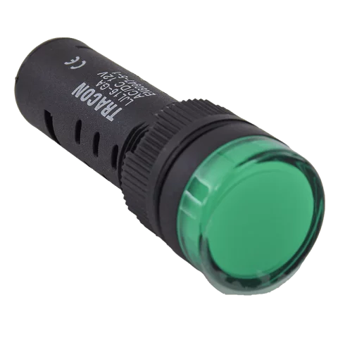 Ledes Jelzőlámpa zöld 12V AC/DC 16mm Tracon LJL16-GA