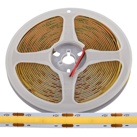 COB Led Szalag Beltéri Természetes fehér 320LED 10W/m 12V 5m 8mm Ecolight EC20349