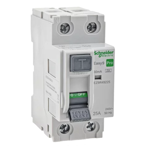 Fi relé 2P 25A 30mA 6kA (A) Áramvédő kapcsoló ÁVK ÉV relé Schneider EASY9 PRO EZ9R49225