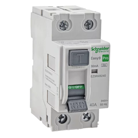 Fi relé 2P 40A 30mA 6kA (A) Áramvédő kapcsoló ÁVK ÉV relé Schneider EASY9 PRO EZ9R49240