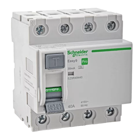 Fi relé 4P 40A 30mA 6kA (A) Áramvédő kapcsoló ÁVK ÉV relé Schneider EASY9 PRO EZ9R49440