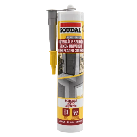 Fugaszil szürke univerzális Ecetsavas szilikon 280ml Soudal 109711