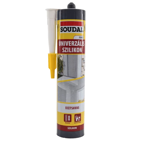 Fugaszil fehér univerzális Ecetsavas szilikon 280ml Soudal 153512