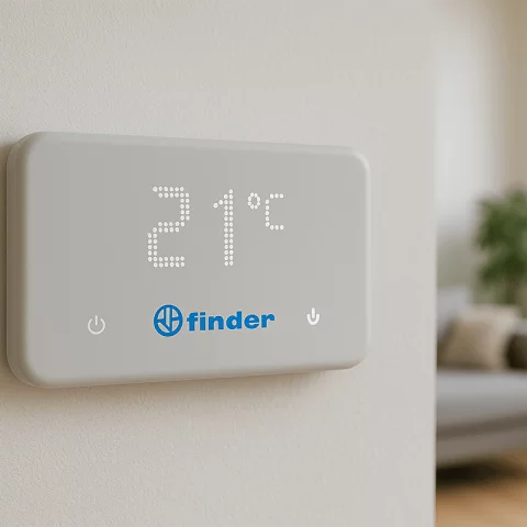 Finder Digitális szobatermosztát Pin kóddal zárható termosztát 1T.91.9.003.0000