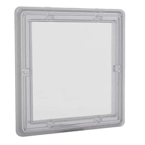 Csatári Plast PVT Óraleolvasó ablak 118x118mm K-L lábazati szekrényekhez