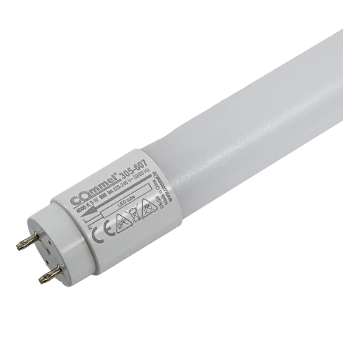 LED Fénycső 60cm T8 9W 4000K természetes fehér 990lm Commel 305-607
