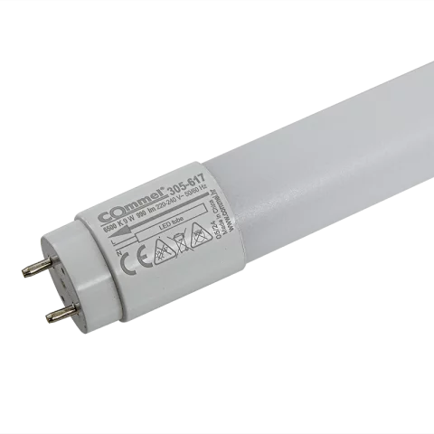 LED Fénycső 60cm T8 9W 6500K hideg fehér 990lm Commel 305-617