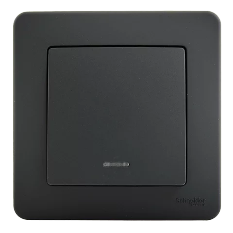 Schneider SEDNA Design kapcsoló 101j egypólusú jelzőfényes villanykapcsoló antracit SDD114101L