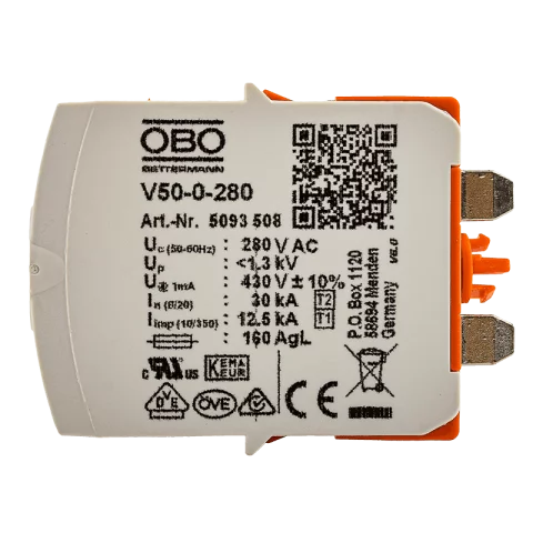 Túlfeszültség levezető betét piros OBO V50-0-280 5093508