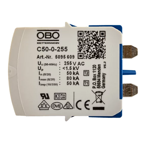 Túlfeszültség levezető betét kék OBO C50-0-255 5095609