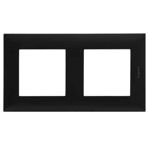Legrand Niloé Step keret 2-es vízszintes és függőleges fekete 863592
