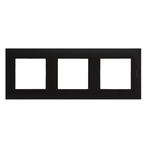 Legrand Niloé Step keret 3-as vízszintes és függőleges fekete 863593