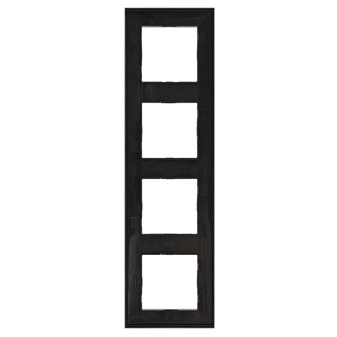 Legrand Niloé Step keret 4-es vízszintes és függőleges fekete 863594