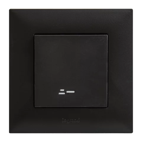 Legrand Niloé Step Kapcsoló 106JF alternatív váltó villanykapcsoló jelzőfényes rugós bekötés fekete