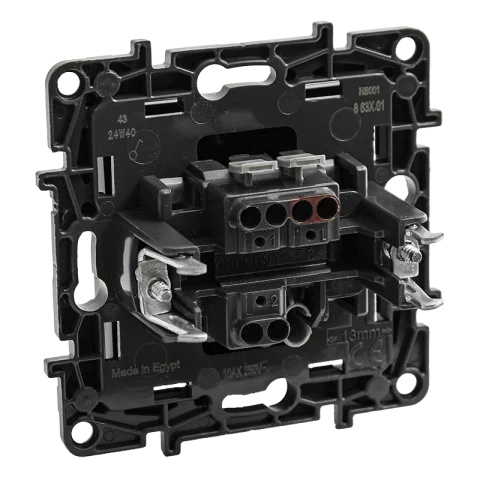 Legrand Niloé Step Kapcsoló 101 egypólusú villanykapcsoló rugós bekötés fekete 863501