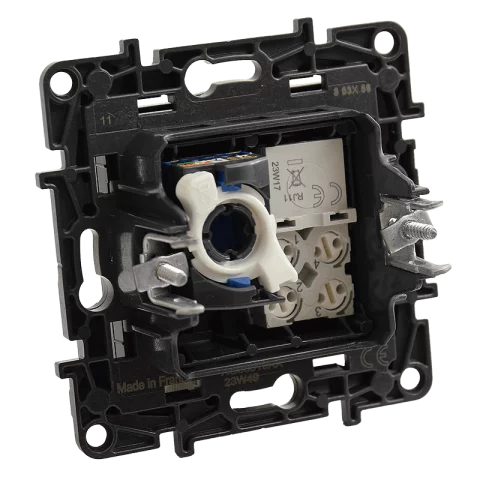 Legrand Niloé Step RJ45 Cat6 UTP internet + RJ11 telefon aljzat kombinált fekete 863556