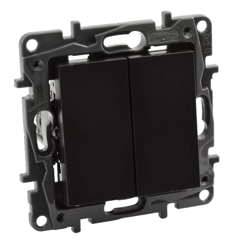 Legrand Niloé Step Kapcsoló 105 csillár villanykapcsoló rugós bekötés fekete 863505