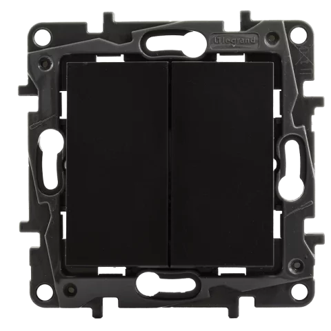 Legrand Niloé Step Kapcsoló 105 csillár villanykapcsoló rugós bekötés fekete 863505