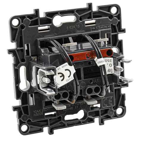 Legrand Niloé Step Kapcsoló 105JF csillár villanykapcsoló jelzőfényes rugós bekötés fekete 863515