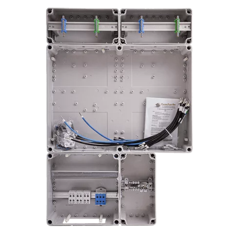Csatári Plast PVT 6075 Á-V Fm-K ÁK-U 1/3 fázisú kombinált villanyóra szekrény 80A 12 mod földkábeles