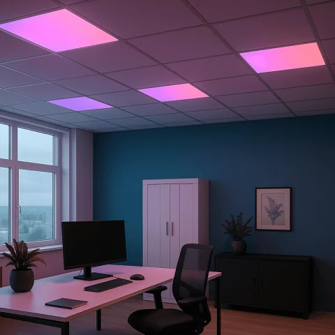 LED Panel Mennyezeti SMART Beépíthető-Falon kívüli 60x60 RGB+CCT 36W Dimmelhető Okos 3-6000k Avide