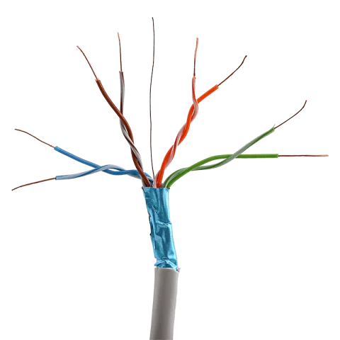 FTP internet lan kábel Cat5e (F/UTP PVC 200MHz) tömör réz vezeték R&M 300317