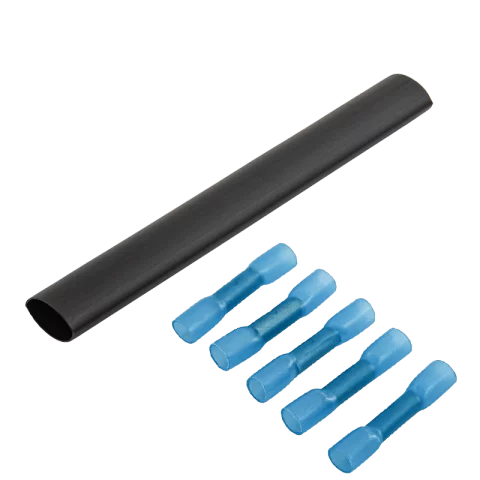 Toldóhüvely szett 5x2,5mm2 kábelhez Kábeljavító készlet Zsugorcső szett kötőelemmel Tracon ZSTHKSET