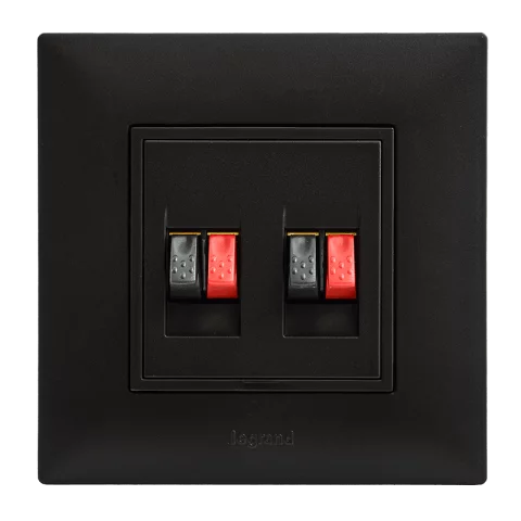 Legrand Niloé Step Hangszóró csatlakozó dupla fekete 863586