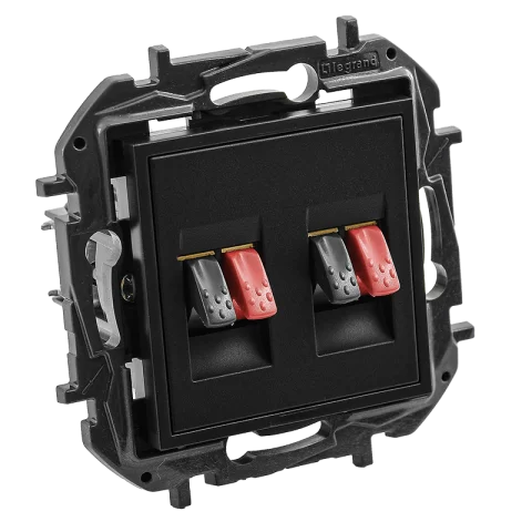 Legrand Niloé Step Hangszóró csatlakozó dupla fekete 863586