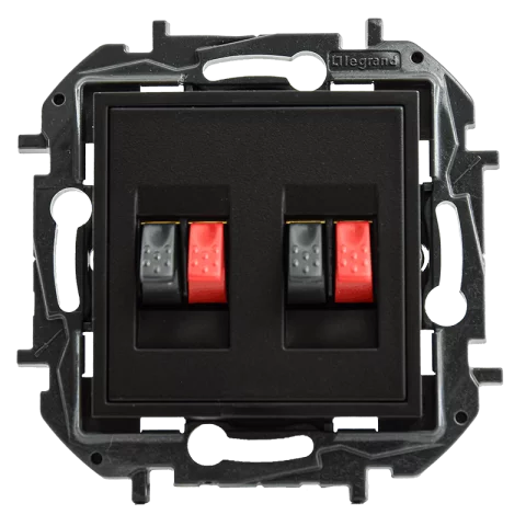 Legrand Niloé Step Hangszóró csatlakozó dupla fekete 863586