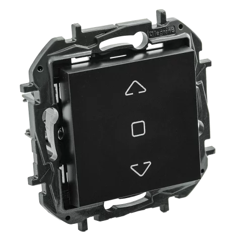 Legrand Niloé Step Redőnykapcsoló 3 állású rugós bekötés fekete 863544