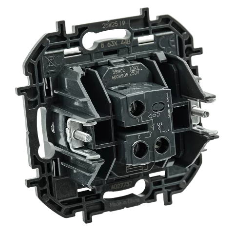 Legrand Niloé Step Redőnykapcsoló 3 állású rugós bekötés fekete 863544