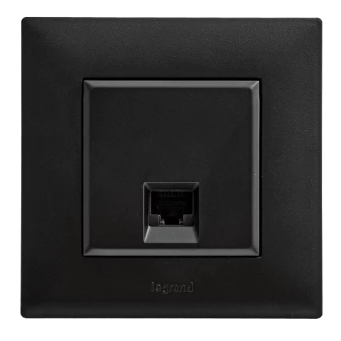 Legrand Niloé Step RJ45 Cat5e UTP internet aljzat fekete 863559