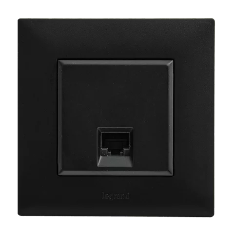 Legrand Niloé Step RJ45 Cat6 UTP internet aljzat fekete 863563