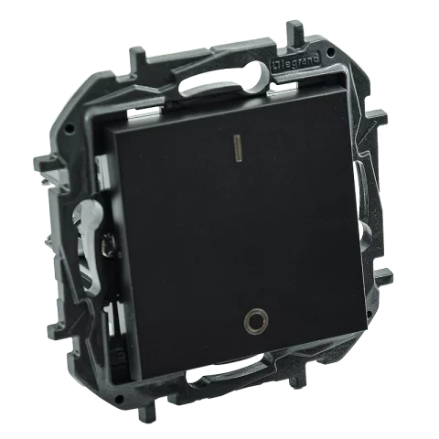 Legrand Niloé Step Kapcsoló 102 kétpólusú villanykapcsoló csavaros bekötés fekete 863502