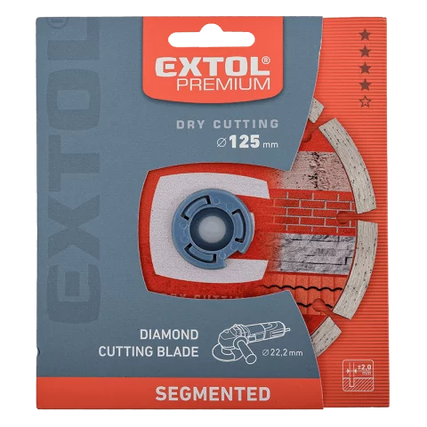Kővágó korong 125x22,2mm gyémánt szegmenses vágó 12.250RPM Extol Premium