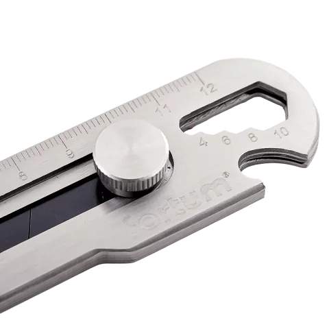 Pengés kés Univerzális 5 funkciós Vonalzó Lapos csavarhúzó Csillagkulcs Konzervnyitó Fortum 4780025