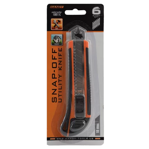 Törhető pengés kés 18mm Tapétavágó Sniccer 6db pótpenge Handy 10811