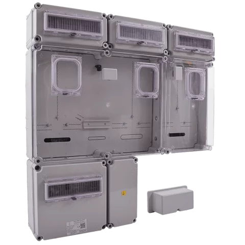 Csatári Plast PVT 7590 Á-V-H Fm-K ÁK-U 1/3 fázisú kombinált villanyóra szekrény 12 mod földkábeles