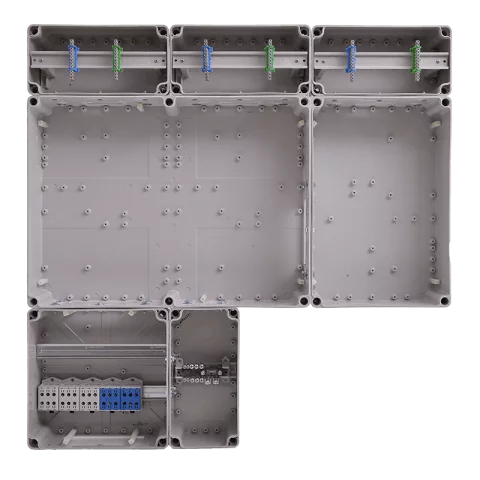 Csatári Plast PVT 7590 Á-V-H Fm-K ÁK-U 1/3 fázisú kombinált villanyóra szekrény 12 mod földkábeles