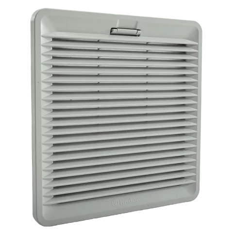 Kilépő levegő nyílás szűrőbetéttel 209x209mm 3-as méret IP54 ventilátorhoz Finder 7F.02.0.000.3000
