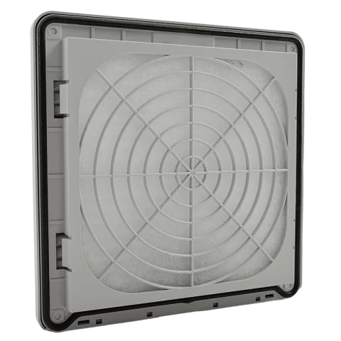 Kilépő levegő nyílás szűrőbetéttel 209x209mm 3-as méret IP54 ventilátorhoz Finder 7F.02.0.000.3000