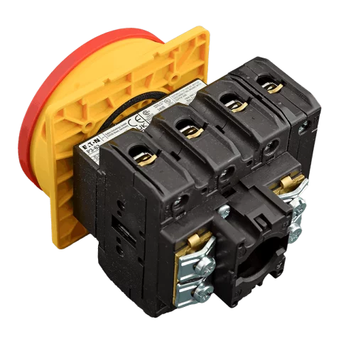 Eaton Beépíthető Tűzeseti főkapcsoló 3P+N 63A VÉSZ-KI Előlapra építhető kapcsoló P3-63/EA/SVB/N