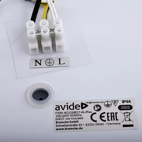 Mennyezeti Lámpa 2xE27 (Max.2x40W) IP44 kerek műanyag Csillagos Avide Alice ACLO38E27-AL-IP44