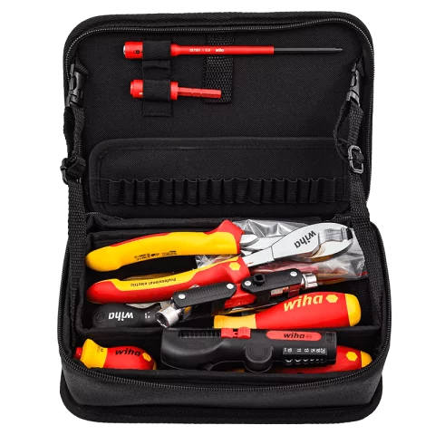 Szigetelt szerszámkészlet 23db-os VDE 1000V Nyomaték csavarhúzóval WIHA TorqueVario-S Wallbox
