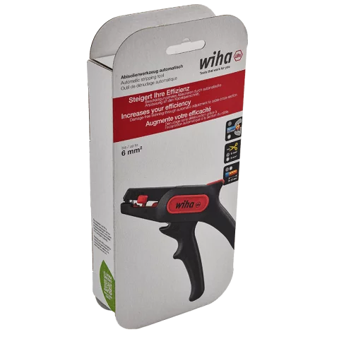Blankoló vezetékcsupaszító és vágó szerszám Automata blankoló fogó 0,2-6mm2 Wiha 44617